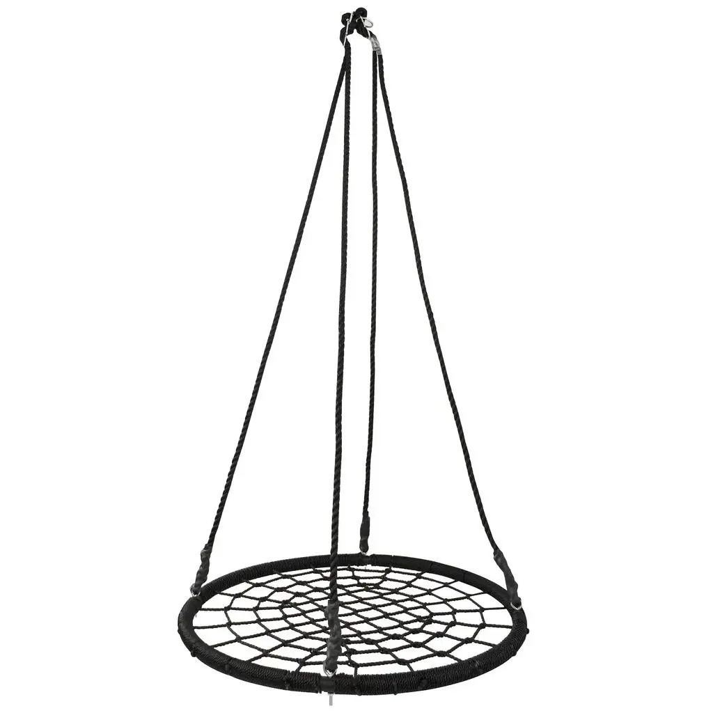 SuperDeal Durable Circular Outdoor Patio Swing - 40" & 48" PE Net Nylon Rope Web Tree Hanging Seat, Easy-Setup Playground Furniture for Kids