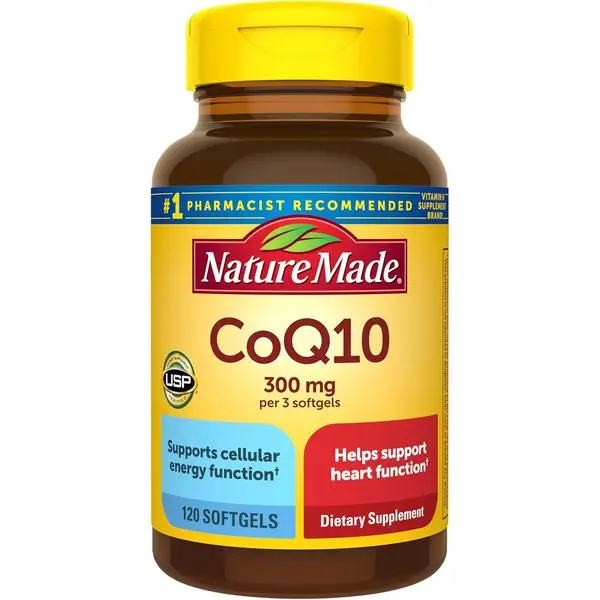 Nature Made CoQ10 300mg per 3 Softgels, Heart Health Support, 120 Softgels | Co Q 10 Supplement for Women and Men, Dietary Supplement that Provides Antioxidant Support, 40 Day Supply