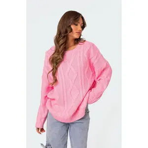 Edikted Women's Kennedy Oversized Cable Knit Sweater