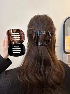 Leopard Pattern Hair Claw, Fashionable Hair Accessories for Women & Girls, Casual Versatile Hair Accessories for Daily Wear, Claw Clips, Clip in Claw