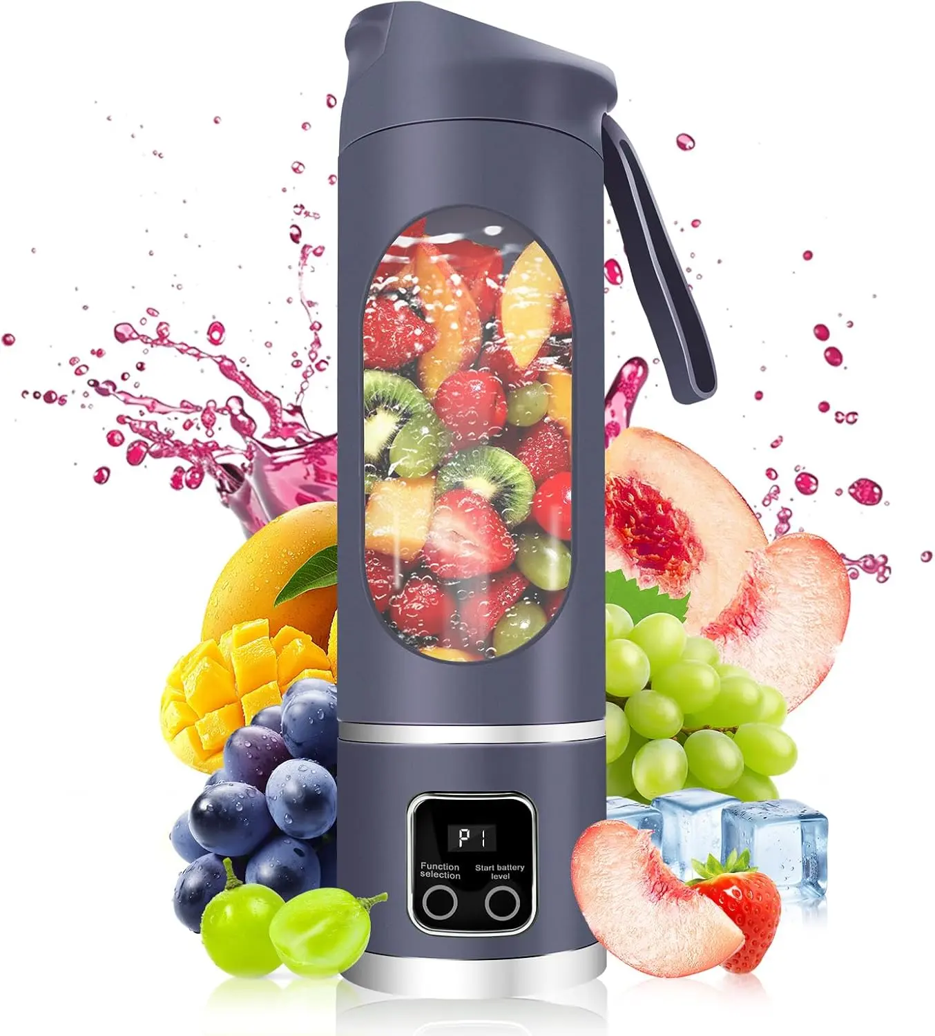 500ML Portable USB Electric Blender - 50W, 1500mAh, 21000 RPM, Clutch Transmission Mini Personal Mixer for Shakes & Smoothies, Compact Multifunctional Home Supply, Ideal Gift for Father's Day/Mother's Day