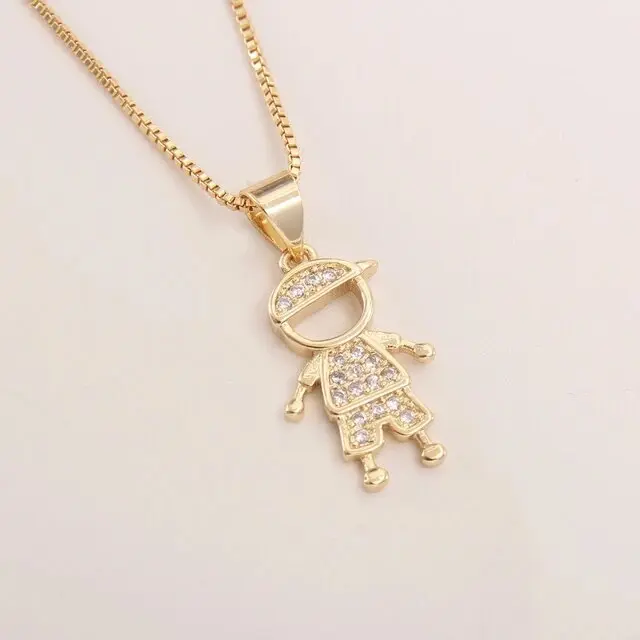 kids Charm Necklace, Gold Plated Necklace, Gift For Mom, Gift For Anniversary, Mom To Be