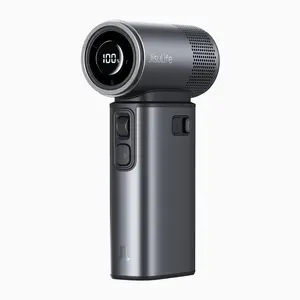 Jisulife Multifunction Portable Handheld Turbo Fan with 9000 mAh Powerbank & Flashlight 100 Adjustable Speeds Mini Personal Fan for Everyday Use