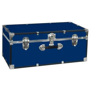 5120-40 BLUE Collegiate 30 in. Footlocker Trunk - Blue, Boxes, Wooden, Key Lock