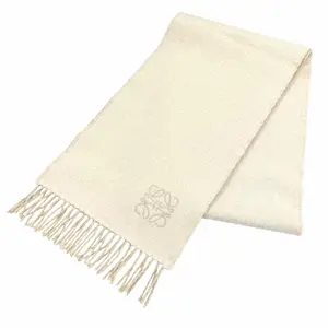 Pre-owned Loewe Wool Small Leather Goods Cashmere Scarf