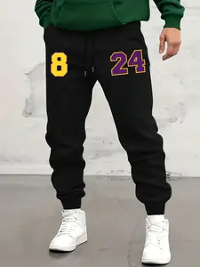 "8 & 24" Lakers Color Block Graphic Joggers | Basketball Streetwear Athletic Pants