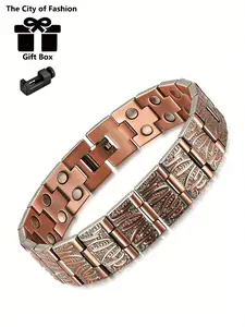 Adjustable Fashion Gauss Copper Magnetic Bracelet for Sleep Enhancement & Arthritis Pain Relief, Stylish Comfortable Gift