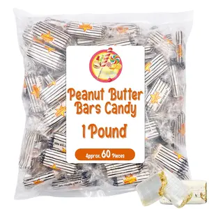 OldFashioned Peanut Butter Bars  1 Pound Bulk (Approx 60 Pieces), Individually Wrapped Candy Treats