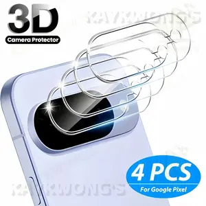 KAYKWONG'S 4pcs HD Tempered Glass Lens Protector Film for Google Pixel 6/6a/7/7a/8/8 Pro/8a/9/9 Pro/9 Pro Xl/10/10 Pro/10 Pro Xl  Series, Anti-Scratch, Ultra-Thin, Clear Vision, Phone Accessories