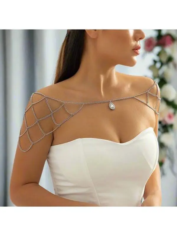 Accentuating Shoulder Chain - Wing Shoulder Chain - Bridal Body Jewelry