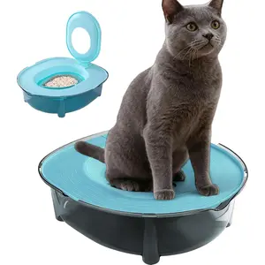 Removable Anti-Splash Odor Control: Cat Litter Box Set - Small Kitten Toilet Cat Litter Pan for Small, Medium, Large Pets | Suitable for Indoor, Travel, Car, Household, Apartment | Made of PE Polyethylene