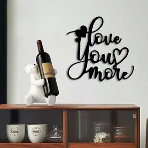 1pc Scripted Love Metal Wall Art, Scripted Love Statue Mural, Perfect for Entryway, Living Room, Artistic Sentimental Wall Decor, Thanksgiving Decor, Ideal Gift for Couples,Perfect For Halloween/Christmas/Easter decor.