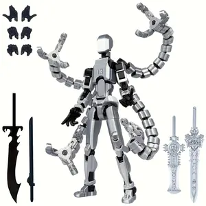 Assembly Completed T13 Robot 13 Collectible Action Figure - 3D Printed Articulated Figure with Poseable Limbs, Suitable for Hobbyists & Desktop Decoration, Compatible for for Collectors, Multi-Color Options (No Revisions)