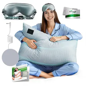 EcoHeal Earthing Grounding Pillowcase & Sleep Mask Set Silver 100% Conductive 12% Silver Fiber 4% Silk 84% Organic Cotton for King & Queen Size Beds Breathable Sheets, Grounding Bed Sheets