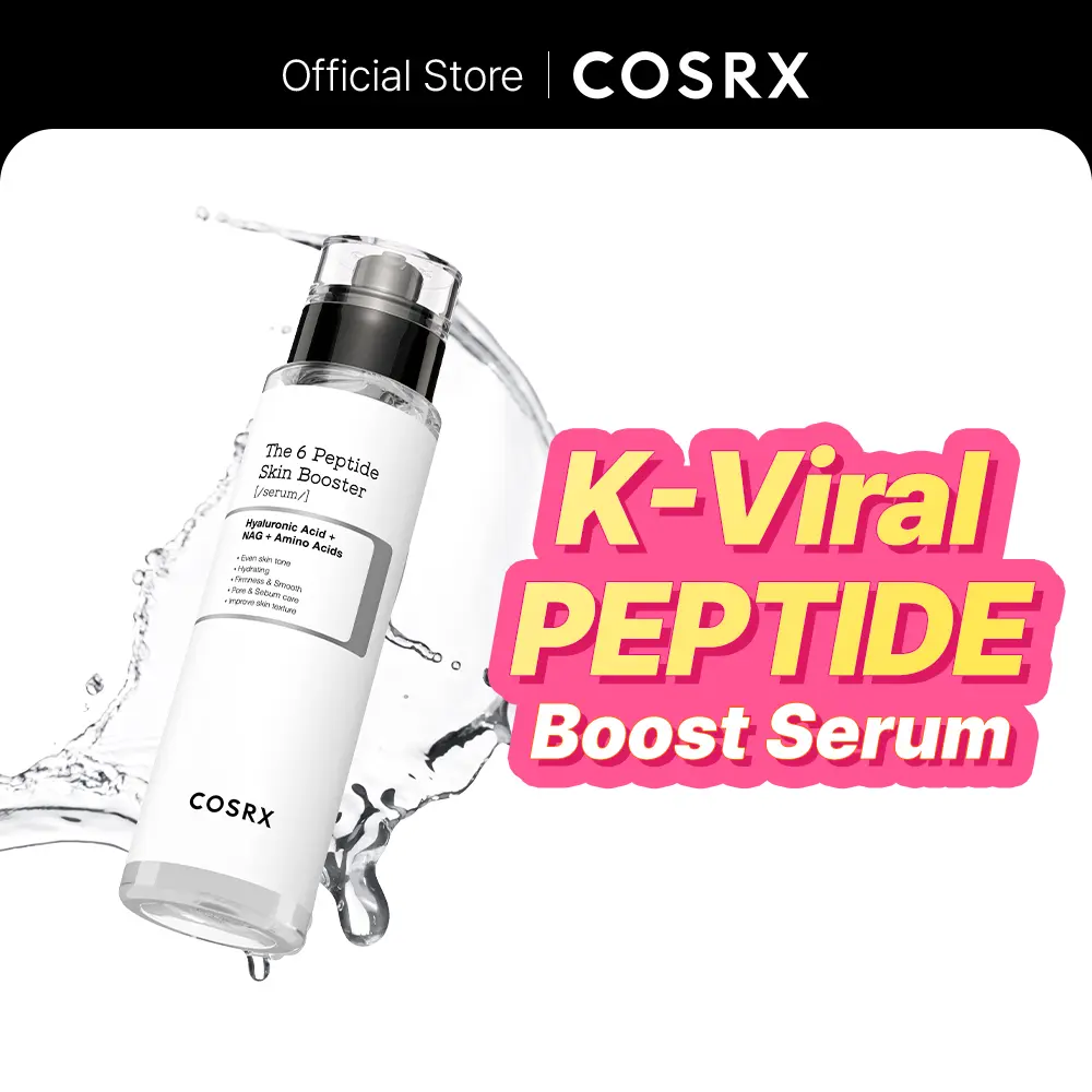 [COSRX Official] The 6 Peptide Skin Booster Serum 150ml - 6 Peptides Hyaluronic Acid Niacinamide Amino Acids for Elasticity & Radiance