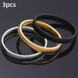 3pcs elastic sleeve sleeves, unisex shirt sleeve garter straps, adjustable armbands, non slip shirt cuff clips, men's and women's fashion accessories, casual style sleeve cuff set, holiday dressing accessories