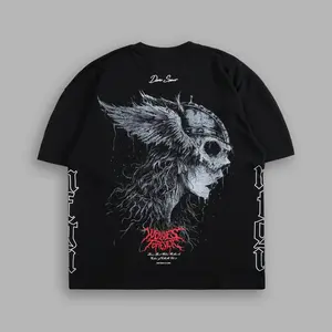 Darc Valkyrie "Side By Side" Premium Tee in Black - Gym & Fitness Streetwear American Fitness Graphic Premium Tee Oversized Incredibly Soft 100% Cotton for Everyday Wear