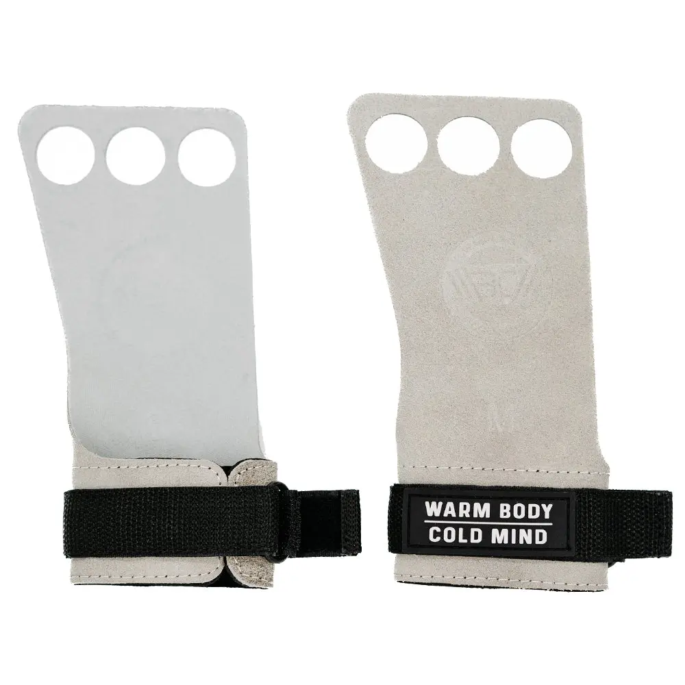 Warm Body Cold Mind Leather Hand Grips Basic for weightlifting, cross training, gymnastics, hand grips from durable leather with secure grip protect palms, prevent rips, with comfortable design for training performance