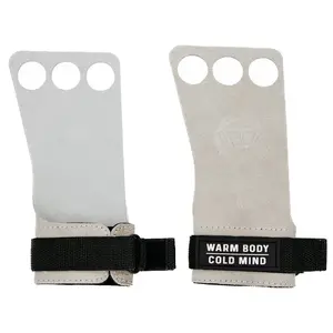 Warm Body Cold Mind Leather Hand Grips Basic for weightlifting, cross training, gymnastics, hand grips from durable leather with secure grip protect palms, prevent rips, with comfortable design for training performance