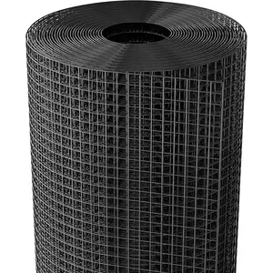 19 Gauge Black Hardware Cloth 1/2 inch 48 x 100 ft Vinyl Coated Wire Mesh Roll for Chicken Wire Fencing, Garden Fence, Gopher Guard & Custom DIY Projects