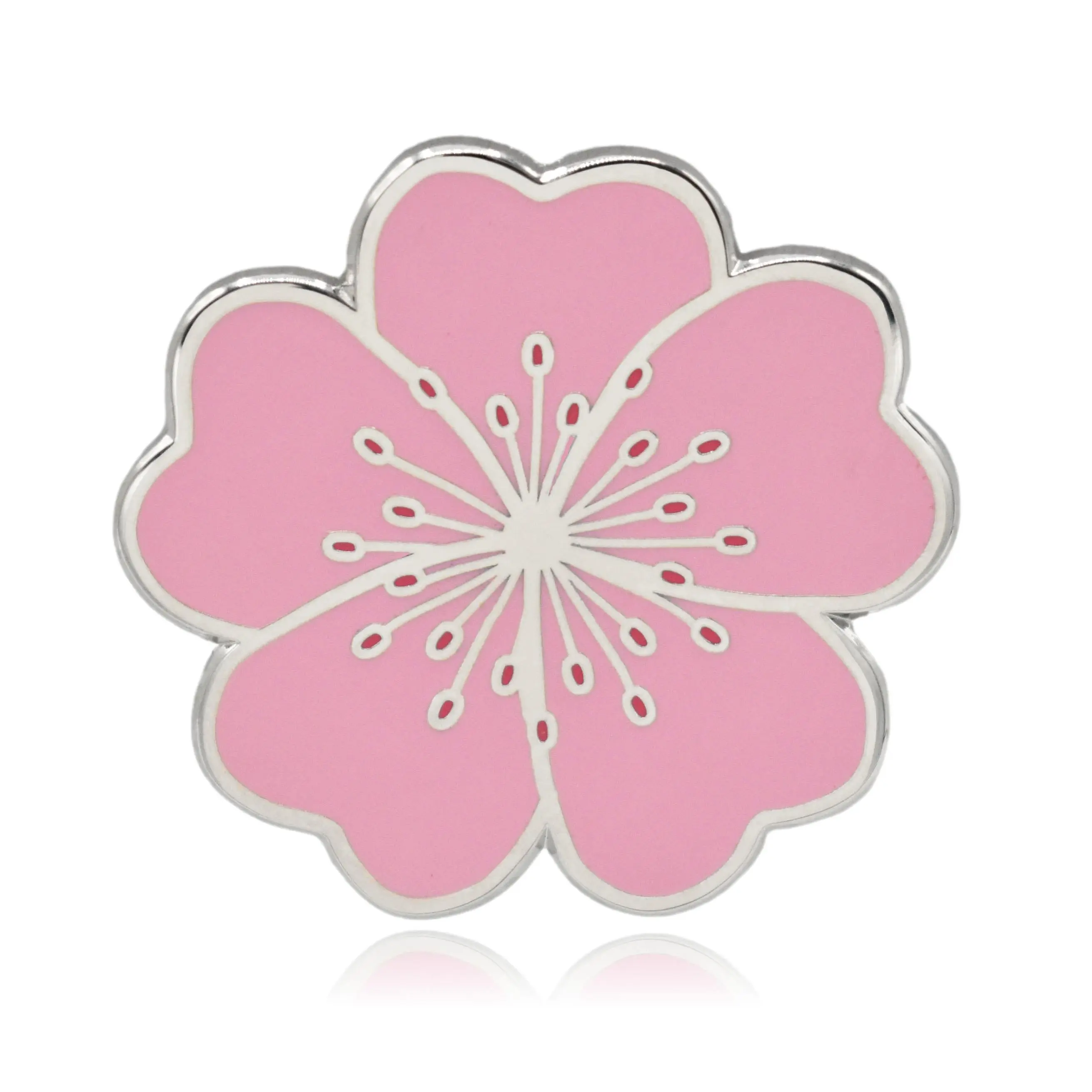 Cherry Blossom Flower Hard Enamel Lapel Pin