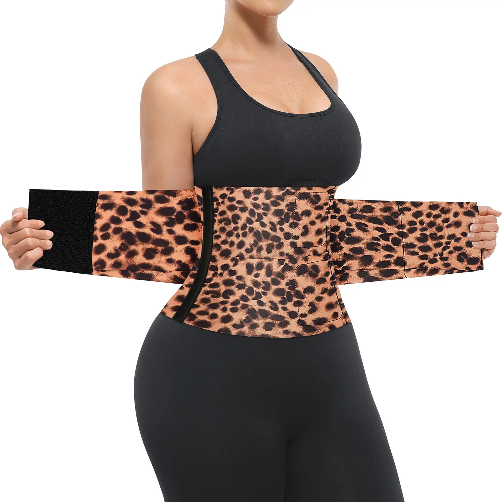 Shapellx NeoSweat Triple Constricting power Latex Waist Trainer Segmented Workout Shapewear Belts