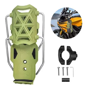 360° Swivel Cup Holder, Universal Adaptive Motorcycle & Bike Drink Mount, Secure Grip for Long Rides, Crash Bar Handlebar Adapter, Motorcycle Accessories