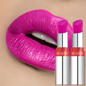 Two-Pack Huasurv Shimmer Lipstick, Sparkling Shine, Attracts Attention, Colorful Hydrating Moisturizing Texture, Blue, Winter Makeup, Hs2303-05