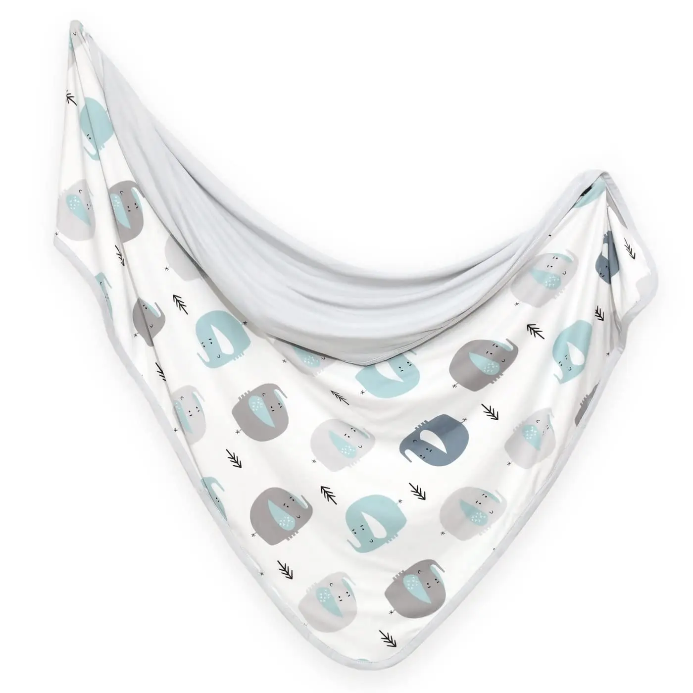 Blankets Super Soft Jersey Knit Swaddle Blanket for   and , Double Layer Receiving Blankets 34 x 44 Inches Extra Large for  Show Gift, Cute Eelephant