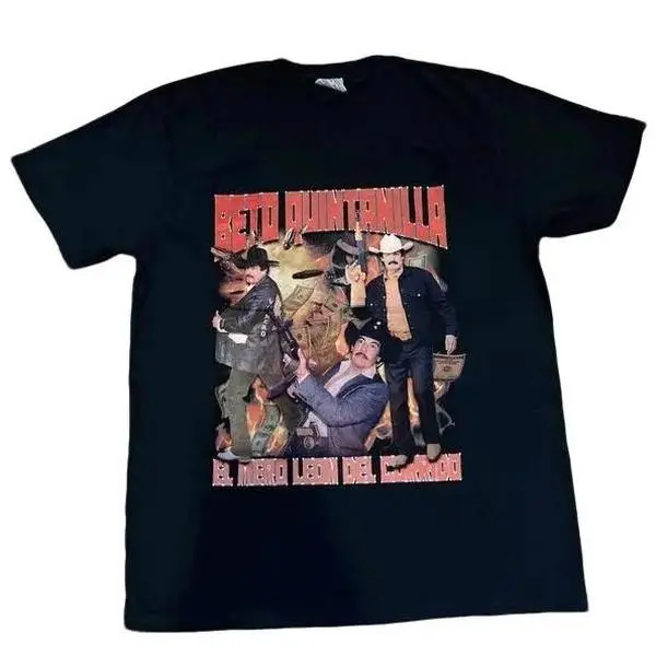Beto Quintanilla corridos tee Shirt, Fashion Cotton, Full Size, Full Colors, For Women