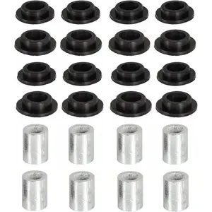 Front & Rear Shock Bushing Sleeve Kit 0604-310 0403-028, Shock Bushing 16pcs & Bearing Sleeve 8pcs Kits Fit For for Arctic Cat 250 300 375 400 500 650 700 Bearcat 454