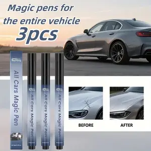 3Pcs  Car Scratch Remover Pens - All Car Paint Scratch Remover with Applicator Head, Fast-Acting Scratch Repair, No Residue, for Cars, Trucks, SUVs, Motorcycles