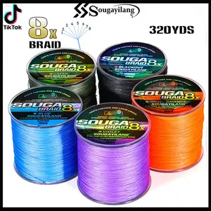 Sougayilang 8 Strand Braided Fishing Line,Super Sleek & Smooth for Saltwater & Freshwater - High Performance Fishing Line Abrasion Antioxidant Coating