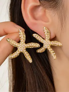 Starfish Design Dangle Earrings, Fashionable Jewelry for Women & Girls, Trendy All-match & Exquisite Jewelry for Birthday Gift