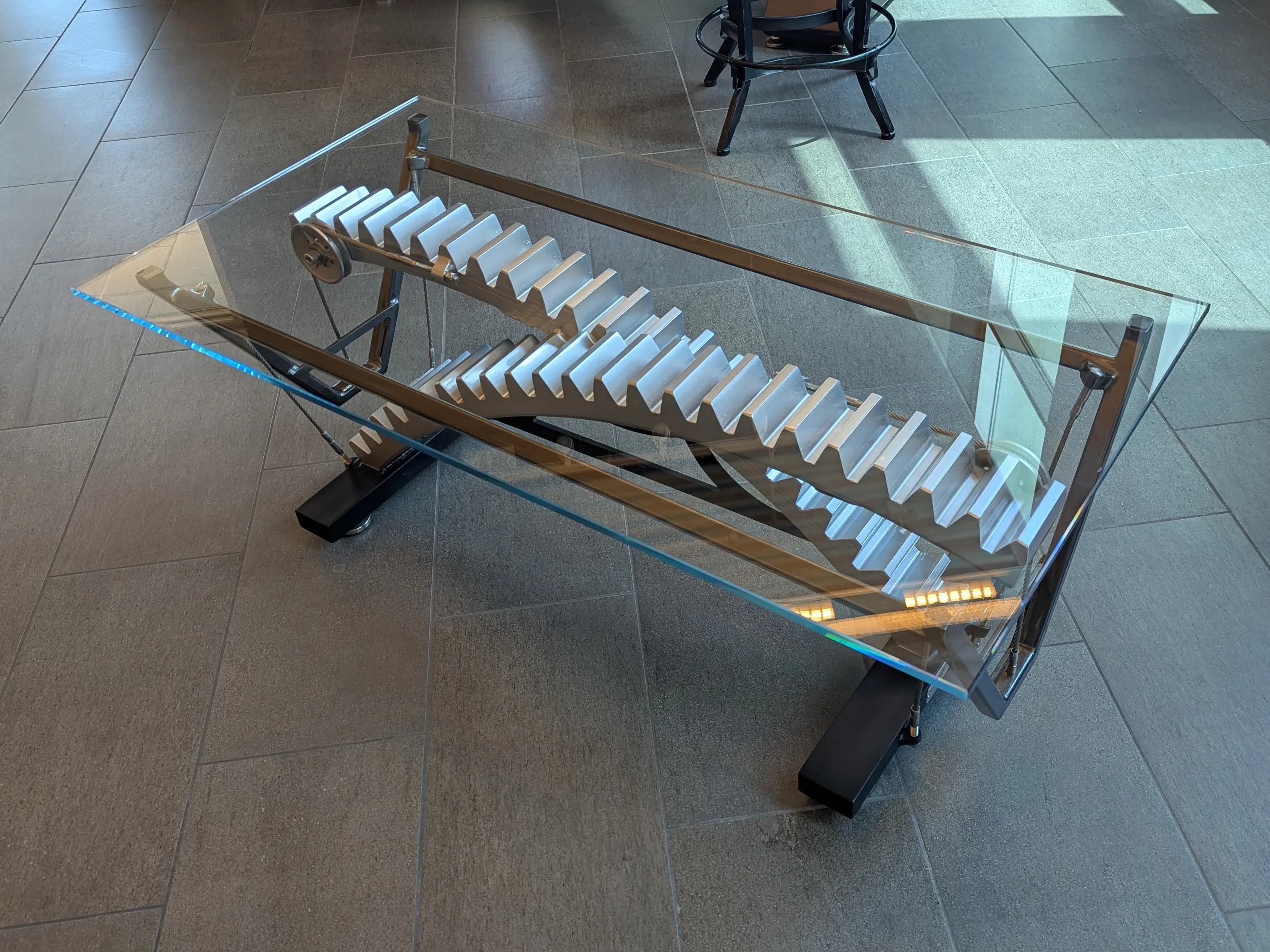Tensegrity Gear Coffee Table