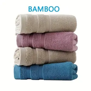 2PCS Natural, Sustainable, Hypo-Alergenic, High Absorbent, Super Soft Luxury Premium Bamboo Cotton Hand Towels