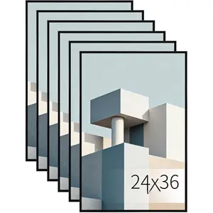 24x36 Poster Frame 6 Packs, Lightweight Poster Frames Display 24 x 36 Inch Photo Picture Artwork for Wall