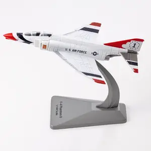 1 Piece F4 Metal Scale Model, Microscale Airplane Display, Home Decor Collectible, Creative Gift for Ages 14+, Father's Day