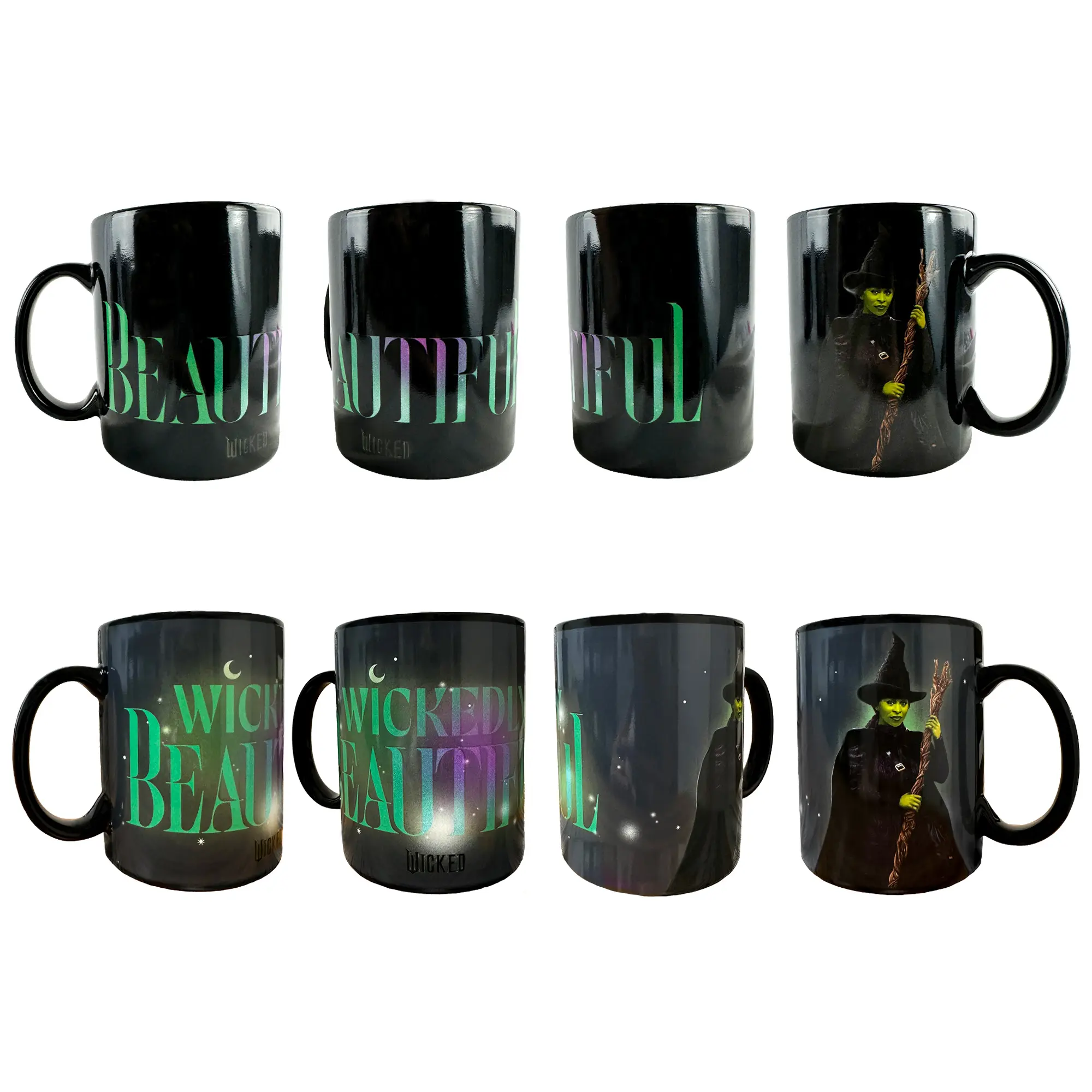 Wicked Elphaba Color Changing Heat-Reactive Mug - 16 oz Stylish Whimsical Thermal Beverage Cup for Shelf Display