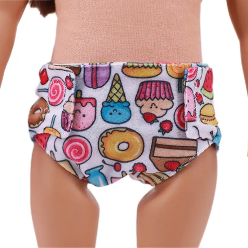 8 Styles Doll Diapers Available, Soft Breathable Washable Fabric, Fits 14-18 Inch Dolls, Clothes For Dolls, American Doll Accessories