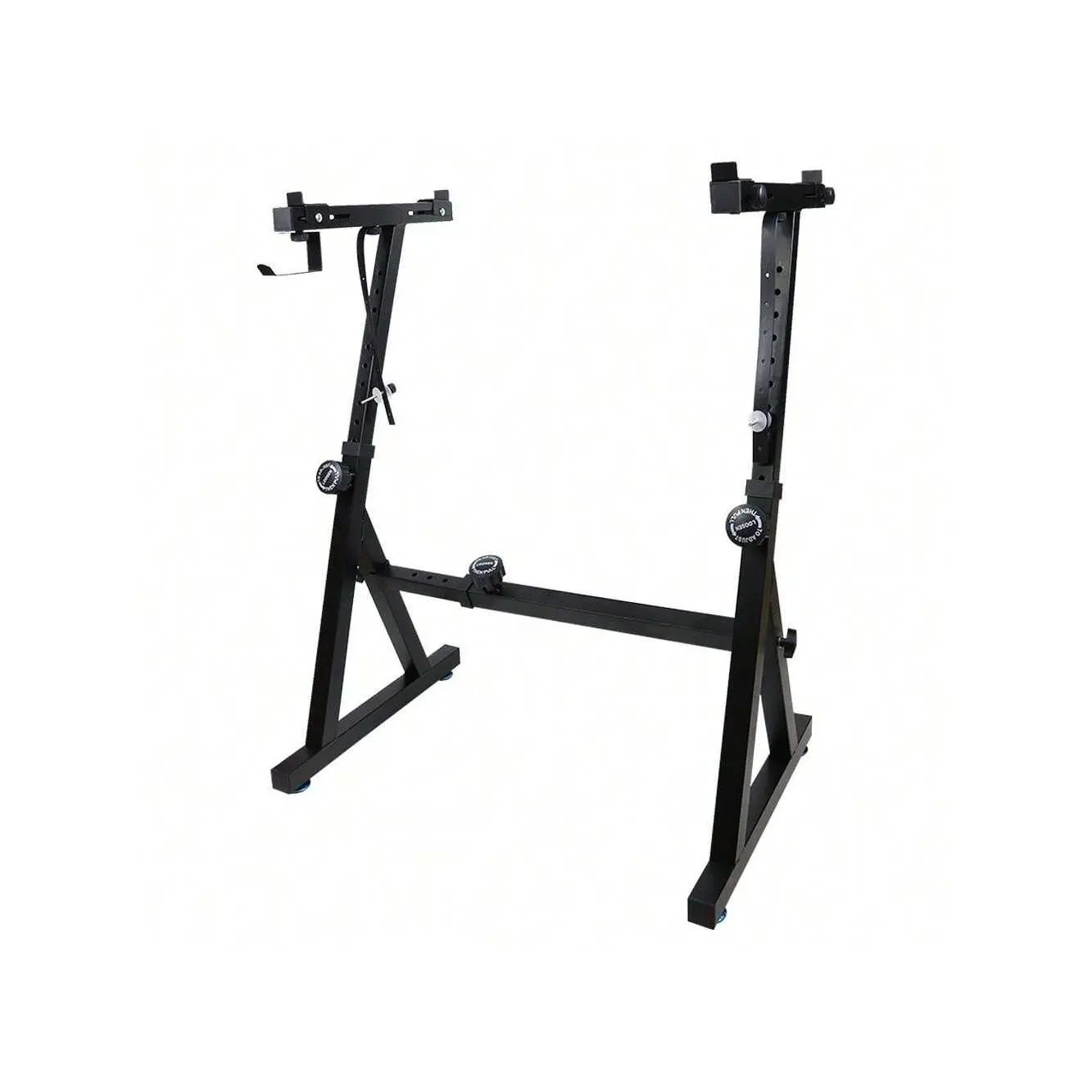 black- Heavy Duty Folding Keyboard Stand,Sturdy Reinforced Z Design W/ Adjustable Width & Height, Digital Piano Stand, Fits 54-88 Key Electric Pianos & Used For Travel & Storage,250 Pounds Load Capacity