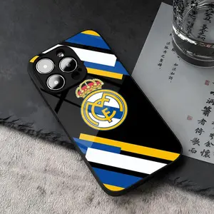Real Madrid C.F Phone Case Tempered Glass For iPhone 16 17 13 14 12 15 11 Pro Max Plus Mini X XR SE2020 Coque