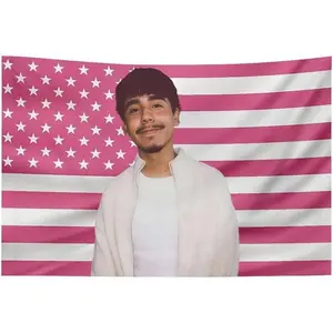 Ivan Star America Pink Cornejo Flag Wall Tapestry wall tapestry poster for college dorm cave bedroom living room office party decoration Decorative
