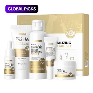 Snail Essence Skin Care Set, 1 Set Moisturizing Hydrating Facial Cleanser & Toner & Serum & Eye Cream & Moisturizer, Professional Unisex Daily Skincare Kit for Women & Men, Good Molecules Skincare, Valentine's Day Gift #GLOBAL PICKS