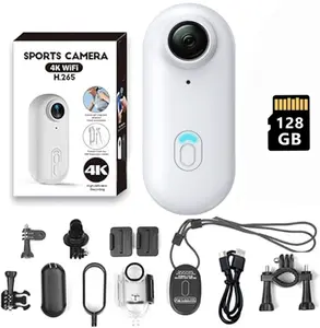 ALANO 4K 128GB Thumb Action Camera – Magnetic Hands-Free BodyCam, Waterproof Mini SportDV for Biking, Pets, and Vlogging