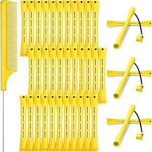 Cold Wave Rod Hair Perm Rods Hair Rollers Perming Curlers with Steel Rat Tail Comb for Hairdressing Styling