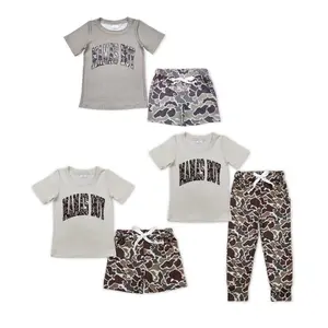 BSSO1002-Toddlers Clothing Mamas Boy Camo Boy Set Cute Kids Clothes