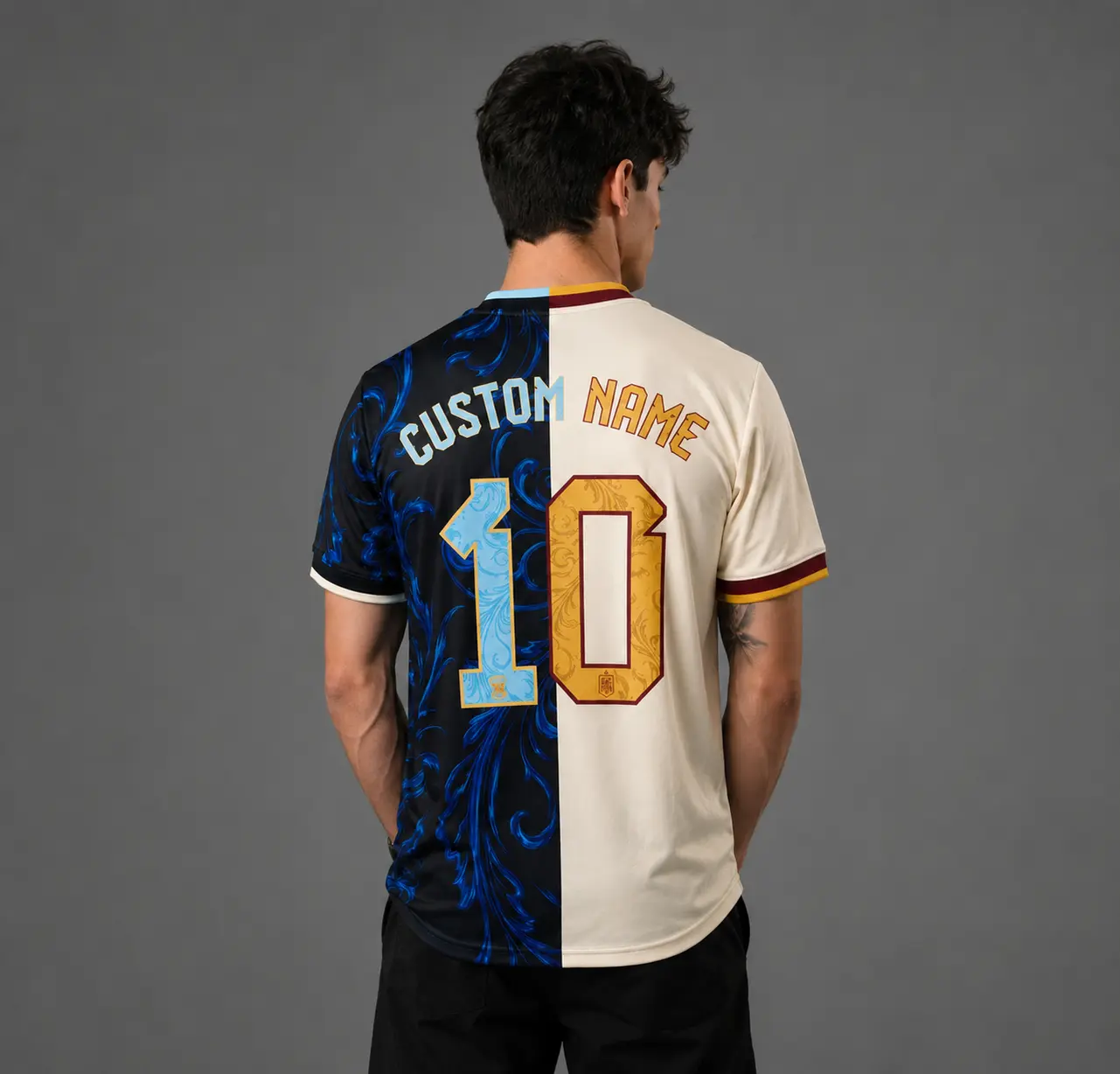 Premium Custom Soccer Jersey – Personalized Name & Number Football Shirt, Breathable Quick Dry Athletic Sports Tee for Men & Women