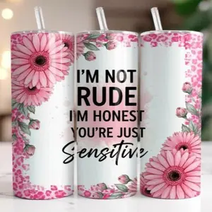 Rude | 20oz Skinny sublimation tumbler transfer print out (TRANSFER ONLY, NOT A FINISHED TUMBLER)