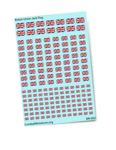 1/285 Union Jack British Flag Water Slide Decals